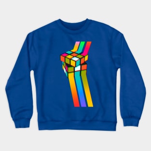 Rubik's Cube Abstract Art Crewneck Sweatshirt